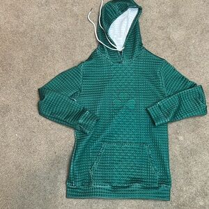 St Patrick’s day hoodie for women waffled with Celtic knot pattern 3D Shamrock